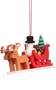 10-0635 Christian Ulbricht Ornaments - Snowman Sled