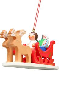 10-0637 Christian Ulbricht Ornaments - Angel Sled