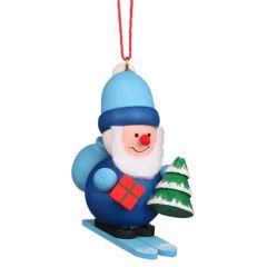 Christian Ulbricht Ornaments - Santa on Blue Sled