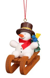 Christian Ulbricht Ornaments - Snowman on Sled