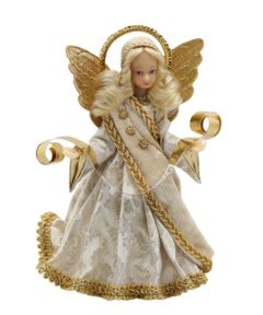 Eggl of Bavaria, Handmade Angels Wax Faces & Hands Gold and White