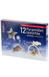 German Pyramid T-Light Candles Set 12