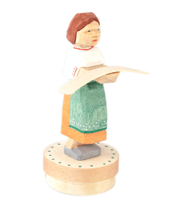 Emil Helbig German Wooden Miller on Box holding Wood Chip