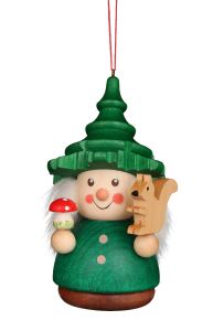 15-0438 Christian Ulbricht Ornaments - Woodsman with Mushroom and Squirrel 