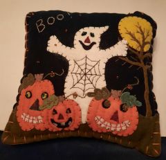 Bethany Lowe Halloween Boo Ghost Pillow