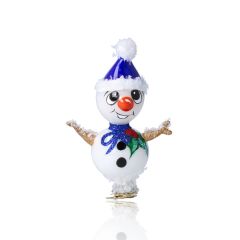 BluBom Szklana Gwiazda Polish Ornaments Snowman Clip on