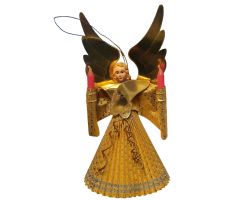 Gold Foil German Angel Ornament