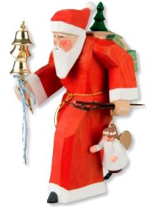 Bettina Franke Holzkunst Santa carved with Bells 