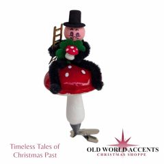 Timeless Tales German Paper Mushroom with Chimney Sweep Clip On