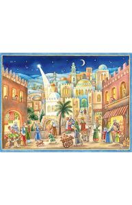 Richard Sellmer Paper Advent Calendar - Large Colorful Bethlehem scene