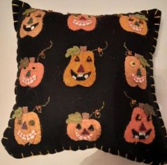 Bethany Lowe Halloween Nine Pumpkin Pillow
