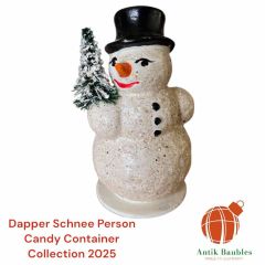 Antik Baubles Dapper Schnee Person German Candy Container