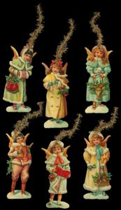 Ernst Freihoff Paper Ornaments set of 6 Angel