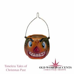 Timeless Tales Paper Mache Pumpkin Container
