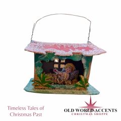 Timeless Tales German Paper Cardboard Crib Ornament