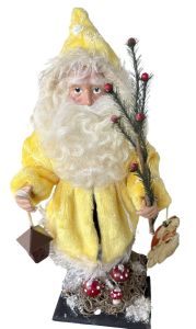 Elaine Roesle St. Nicholas Collection Red Fur Coat Santa 