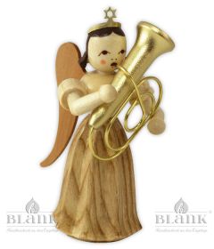 Blank Angel with Long Pleated Robe and Tuba