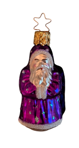 Inge Glas-Old World Christmas Retired Purple Santa 