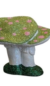 Ino Schaller Mushroom Green Rose paper mache