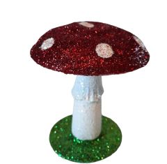 Ino Schaller Mushroom Red Glitter
