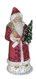 Ino Schaller Santa Fuchsia Gold Glitter Bag +Tree