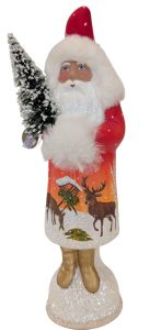 Ino Schaller Santa Red Orange Reindeer Scene New 2025 