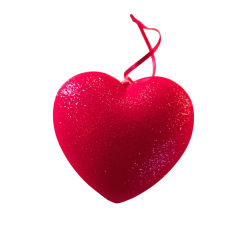 Ino Schaller Valentine Heart Ornament Fuschia