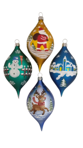 Jill Pillow Collection Set of 4 Winter Ornaments
