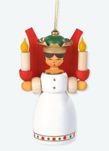 Mueller Muller Painted Wooden Angel Ornament 