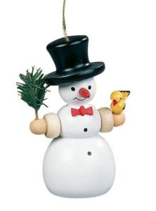 56116 Mueller Muller Painted Wooden Snowman Ornament 