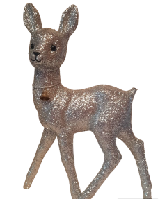 700-7s Ino Schaller Reindeer Glitter Silver with Bell