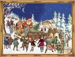 Richard Sellmer Paper Advent Calendar - Large Victorian Santa in sleigh