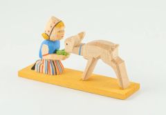 05-27 Emil Helbig German Carved Wooden Feeding Child with Goat 