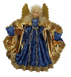 Eggl of Bavaria, Germany Handmade Angel Wax Face 13" Blue