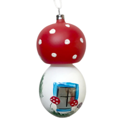Timeless Tales German Mushroom w/Santa Ornament