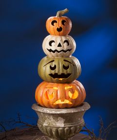 Bethany Lowe Designs Jack o’ lantern Topiary Large paper Mache