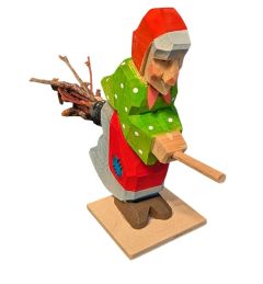 225/128S Bettina Franke Holzkunst Hand Carved Witch 