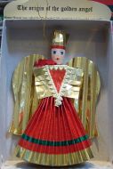 Nuremburg Golden Angel Ornament red