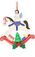 10-0604-Christian Ulbricht Ornaments - Angel on Rocking Horse 