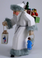 Bettina Franke Holzkunst "White Santa Carrying Lantern"